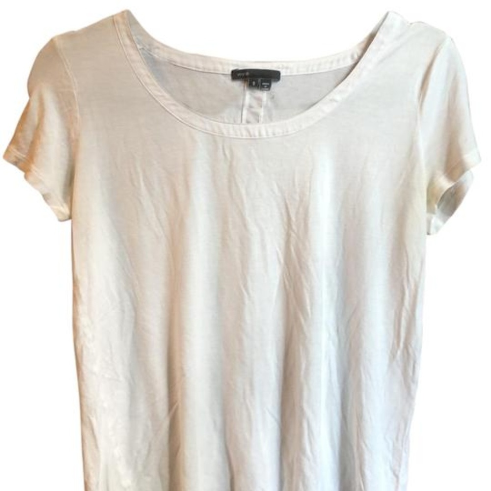 White tee with back detail